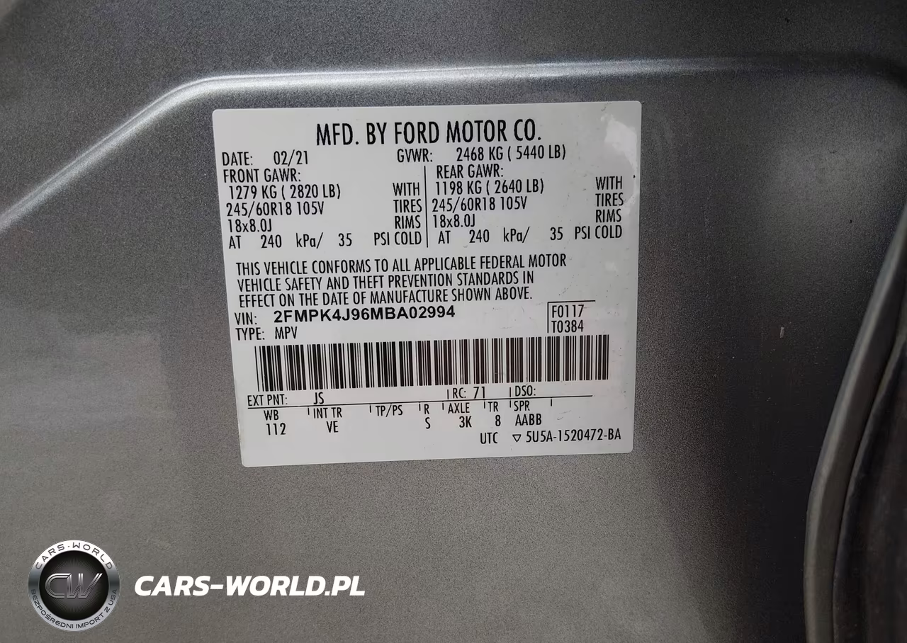 2021 Ford Edge Sel VIN:2FMPK4J96MBA02994 - 9