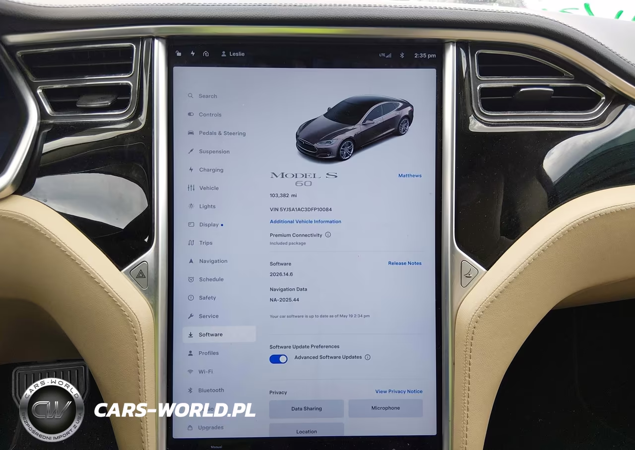2013 Tesla Model S VIN:5YJSA1AC3DFP10084 - 7