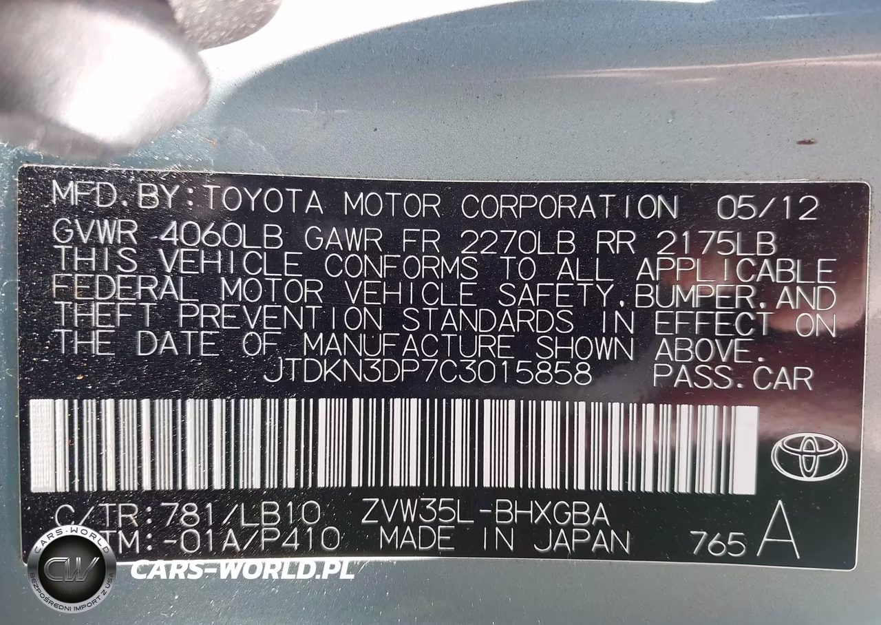 2012 Toyota Prius Plug-In Advanced VIN:JTDKN3DP7C3015858 - 9
