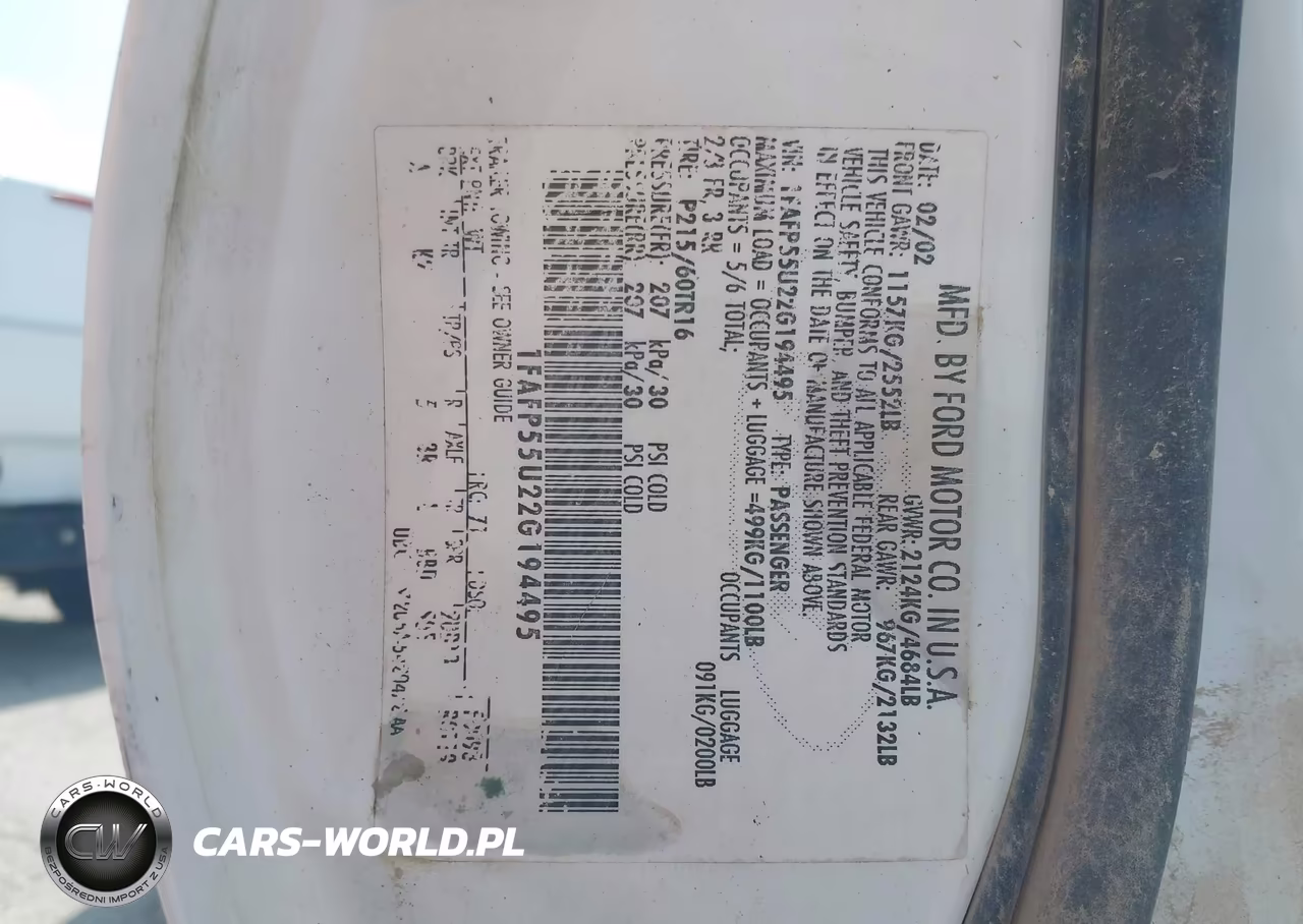 2002 Ford Taurus Ses VIN:1FAFP55U22G194495 - 9