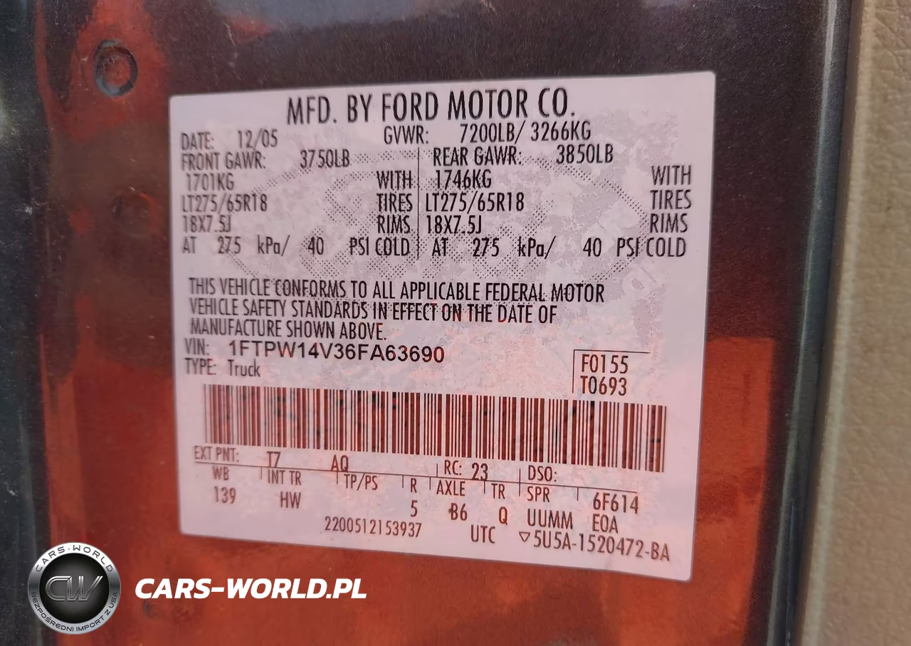 2006 Ford F-150 Fx4-Lariat-Xlt VIN:1FTPW14V36FA63690 - 9