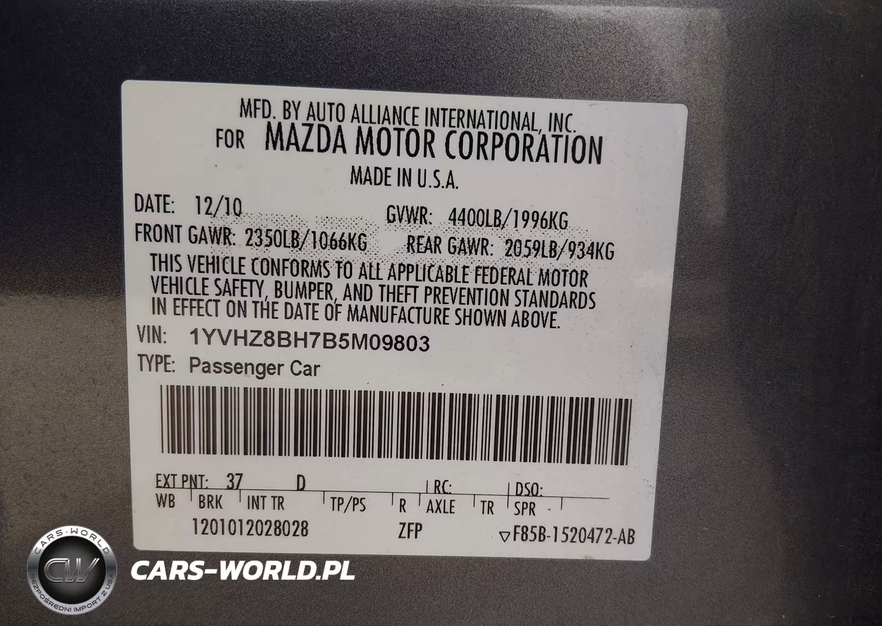2011 Mazda Mazda6 I Sport VIN:1YVHZ8BH7B5M09803 - 9