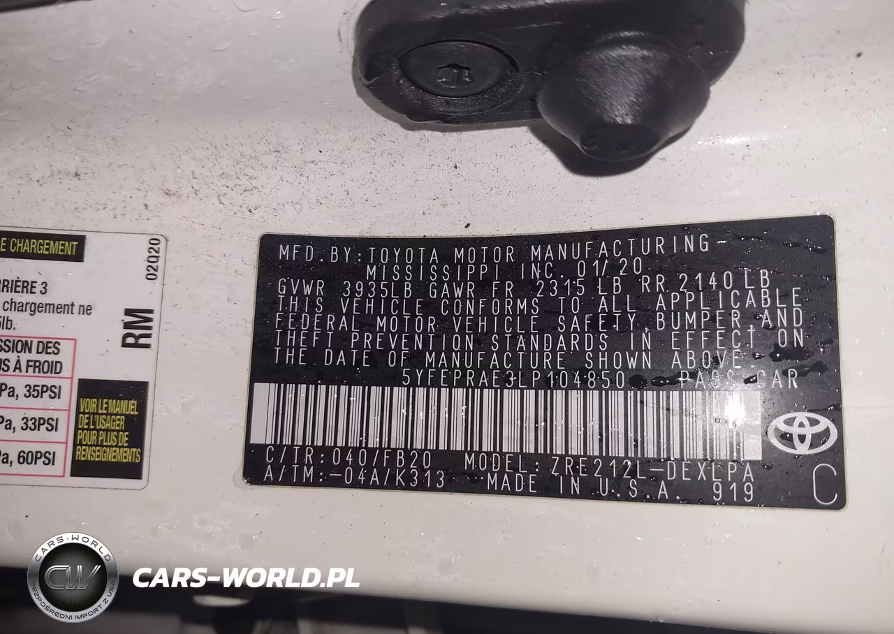 2020 Toyota Corolla Le VIN:5YFEPRAE3LP104850 - 9