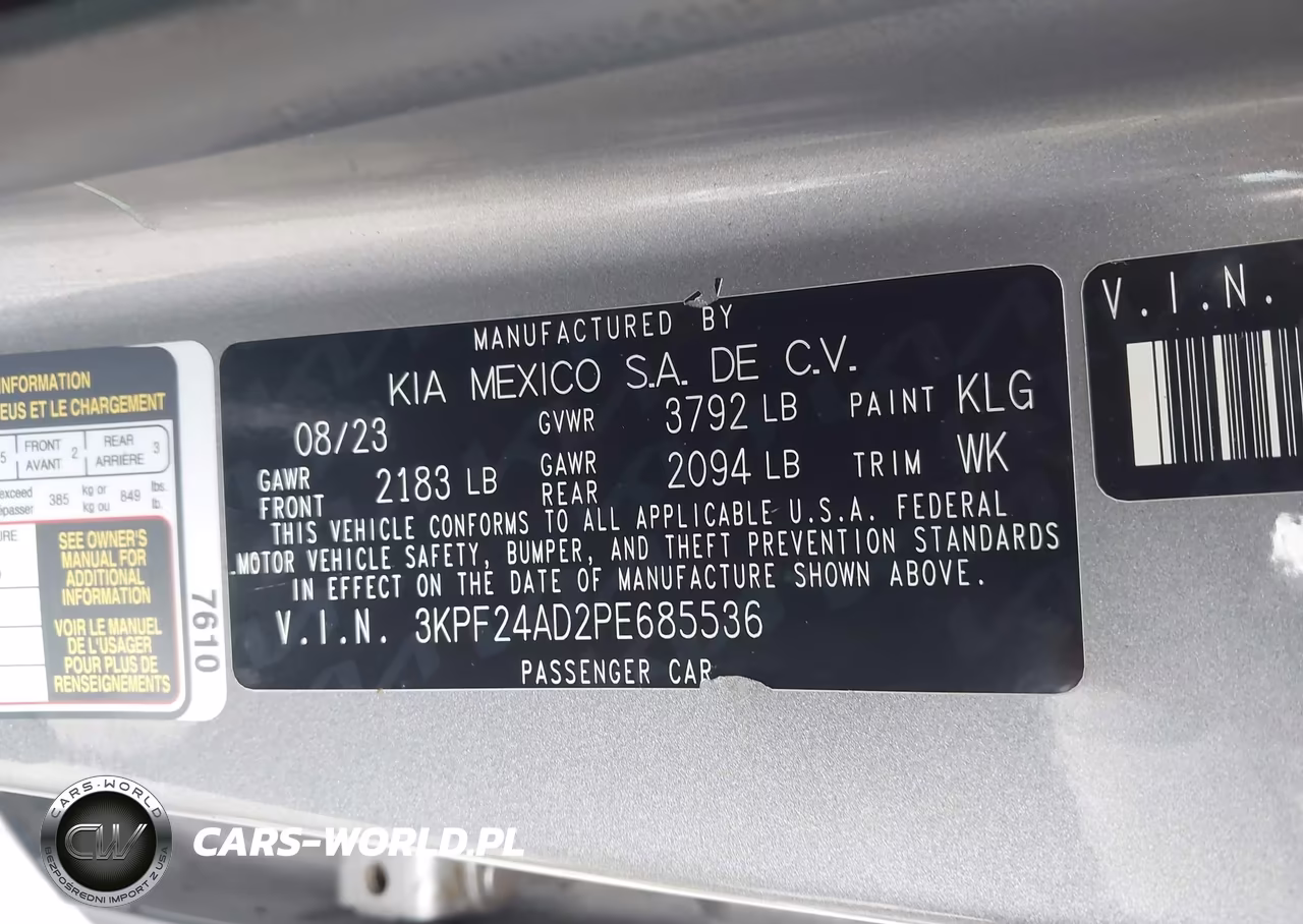 2023 Kia Forte Lxs VIN:3KPF24AD2PE685536 - 9