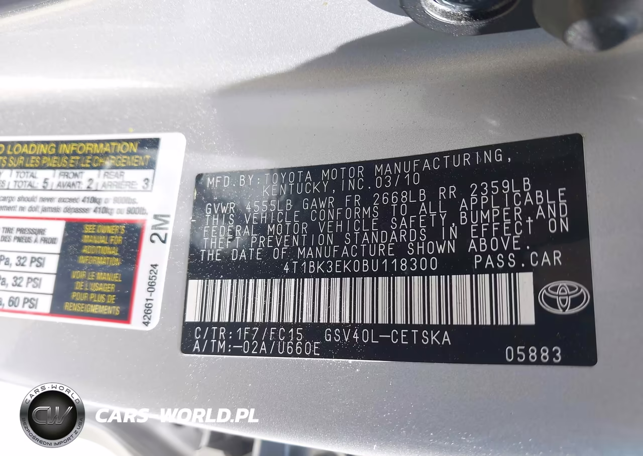 2011 Toyota Camry Se V6 VIN:4T1BK3EK0BU118300 - 9