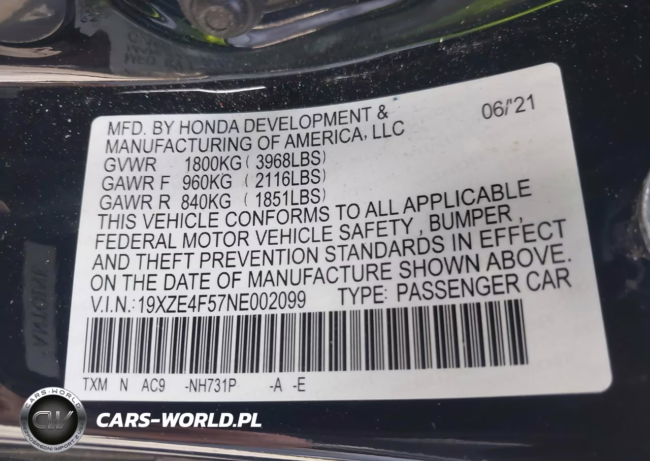 2022 Honda Insight Ex VIN:19XZE4F57NE002099 - 9