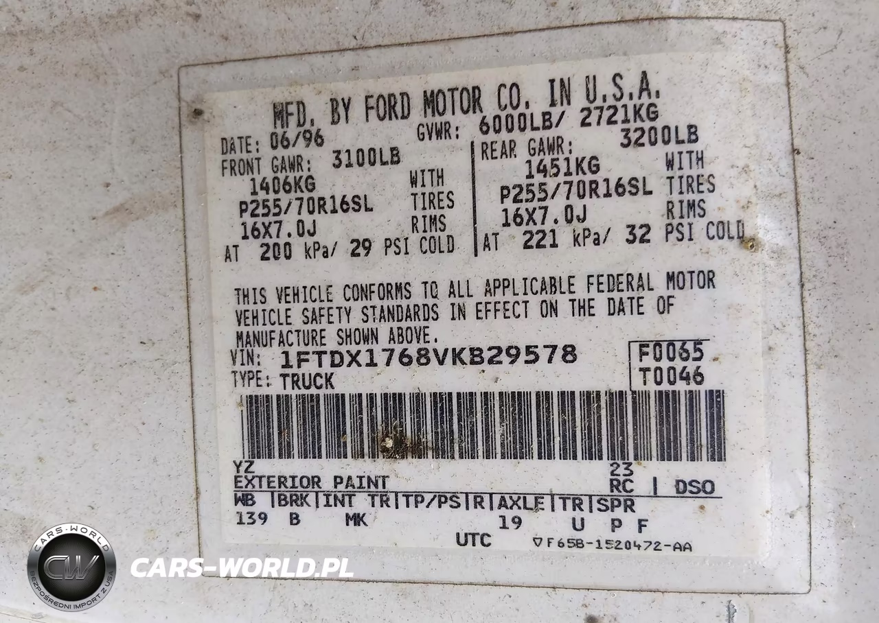 1997 Ford F-150 Lariat-Standard-Xl-Xlt VIN:1FTDX1768VKB29578 - 9