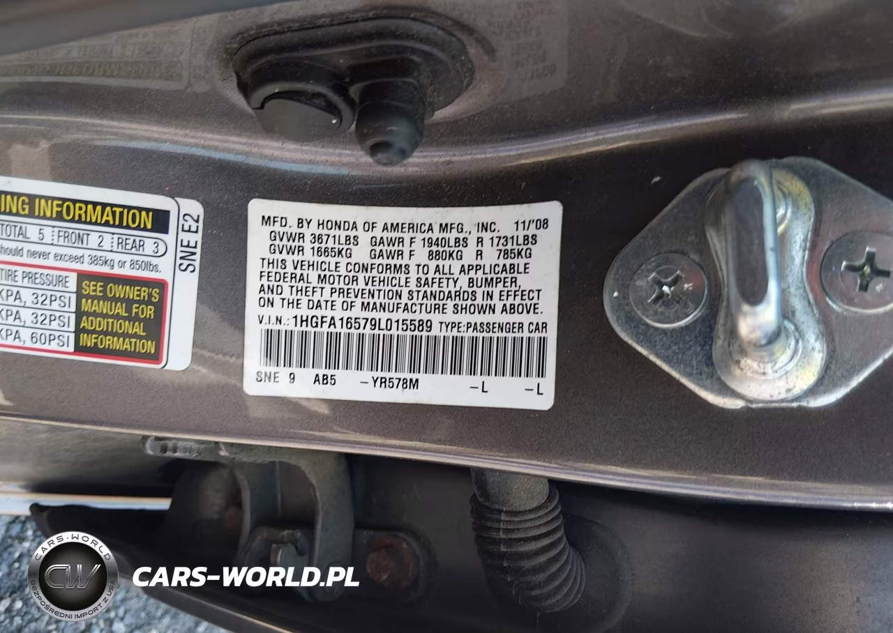 2009 Honda Civic Lx VIN:1HGFA16579L015589 - 9