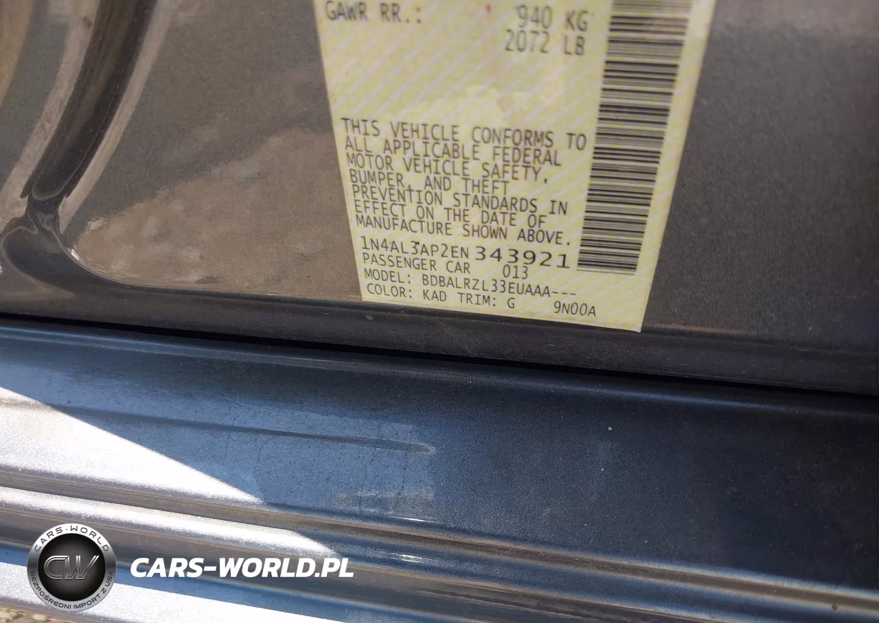 2014 Nissan Altima 2.5 S VIN:1N4AL3AP2EN343921 - 9