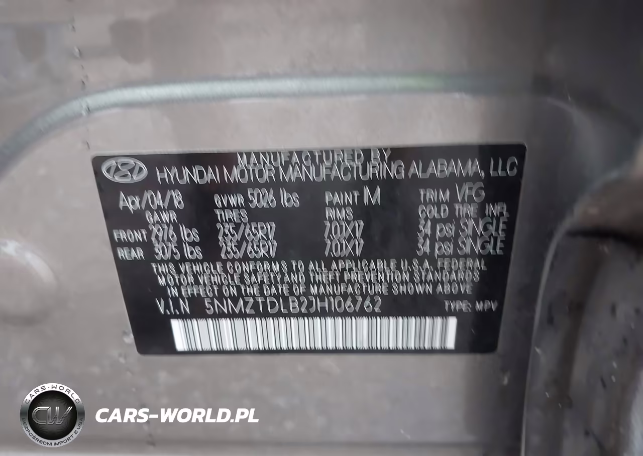 2018 Hyundai Santa Fe Sport 2.4L VIN:5NMZTDLB2JH106762 - 9