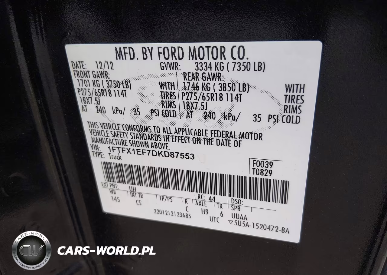 2013 Ford F-150 Stx VIN:1FTFX1EF7DKD87553 - 9
