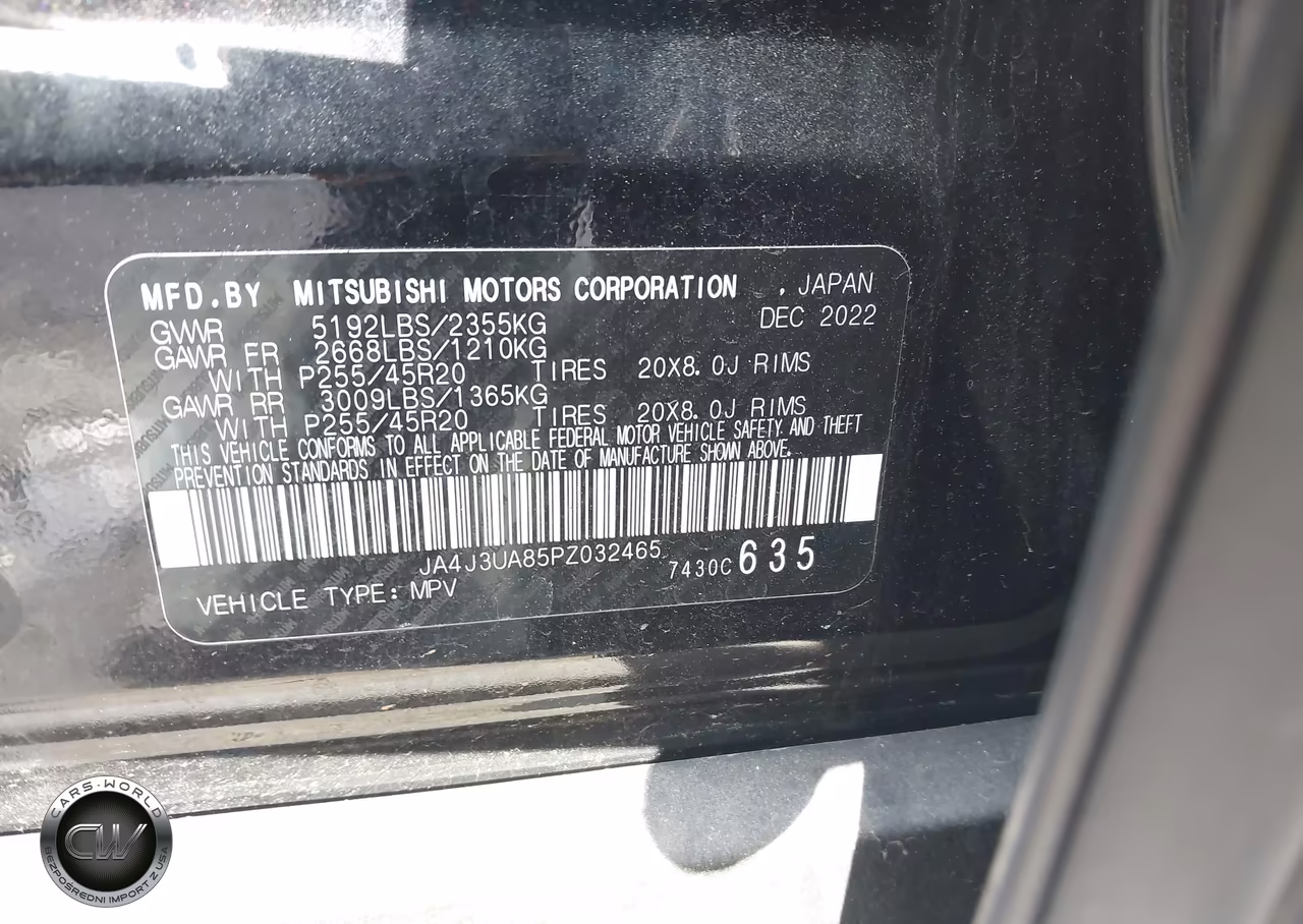 2023 Mitsubishi Outlander Se 2.5 2Wd-Se Black Edition 2Wd-Se Special Edition 2Wd VIN:JA4J3UA85PZ032465 - 9