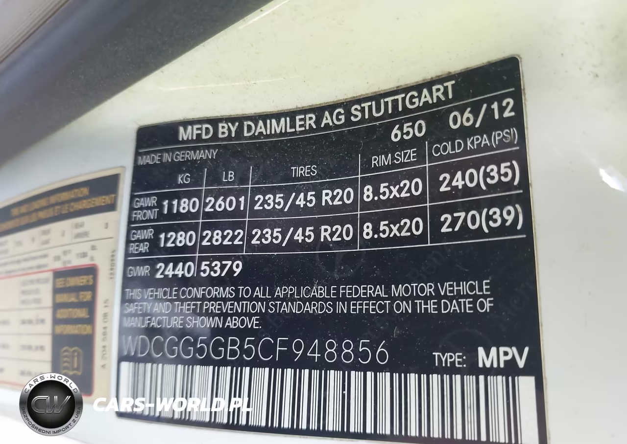 2012 Mercedes-Benz Glk 350 VIN:WDCGG5GB5CF948856 - 9