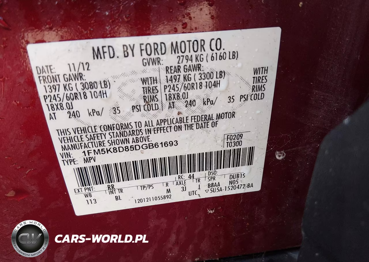 2013 Ford Explorer Xlt VIN:1FM5K8D85DGB61693 - 9