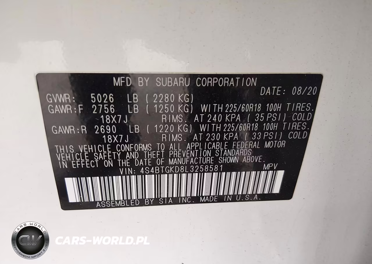 2020 Subaru Outback Onyx Edition Xt VIN:4S4BTGKD8L3258581 - 9