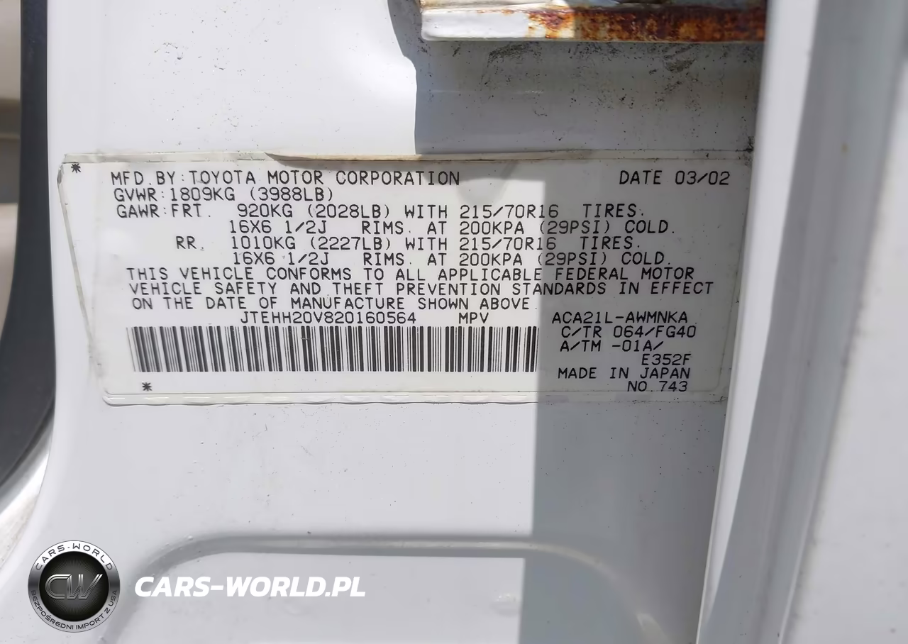 2002 Toyota Rav4 VIN:JTEHH20V820160564 - 9