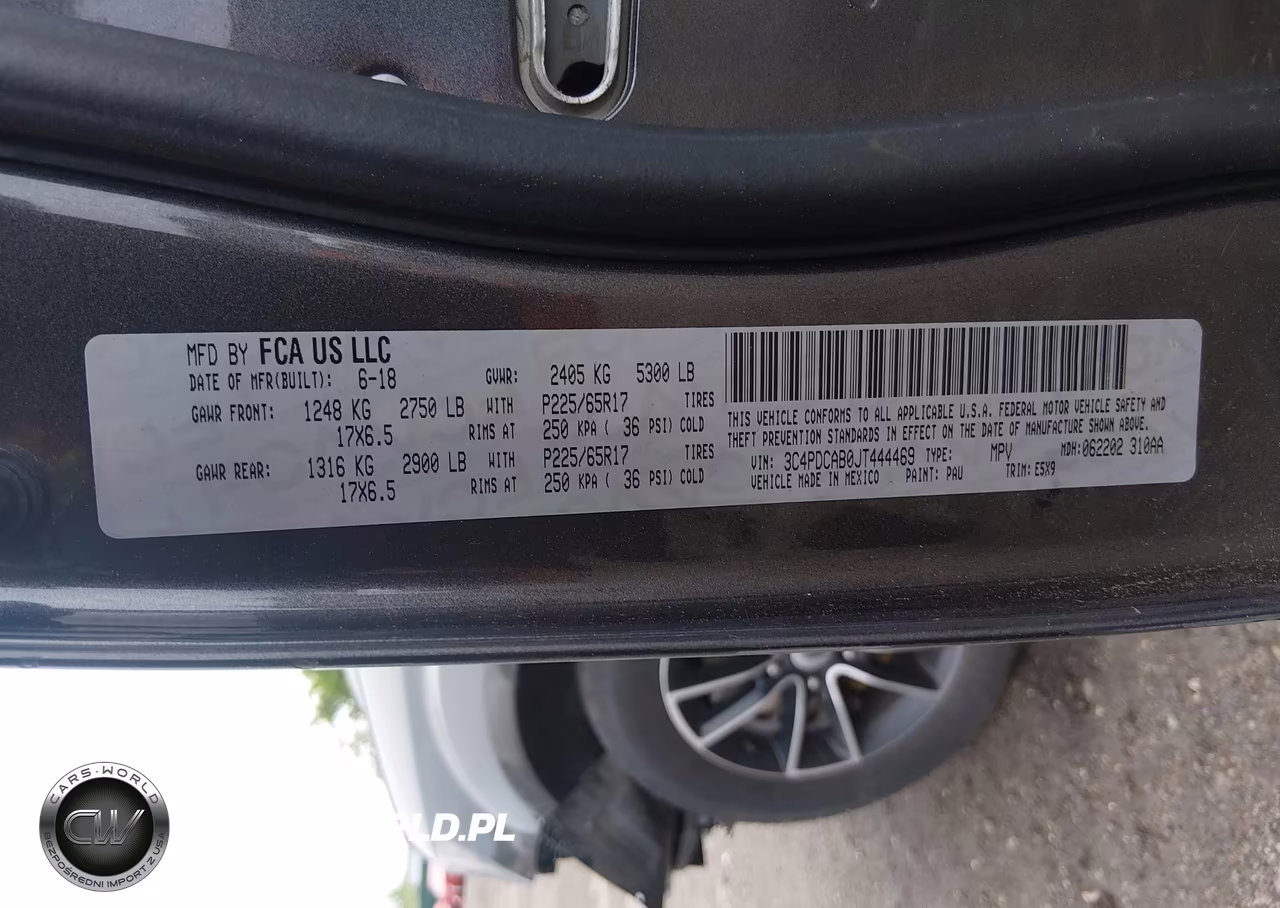 2018 Dodge Journey Se VIN:3C4PDCAB0JT444469 - 9