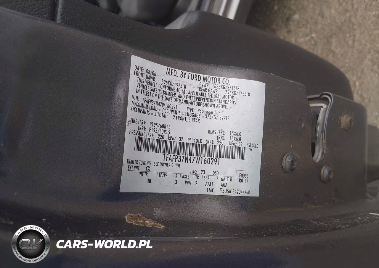 2007 Ford Focus S-Se-Ses VIN:1FAFP37N47W160291 - 9