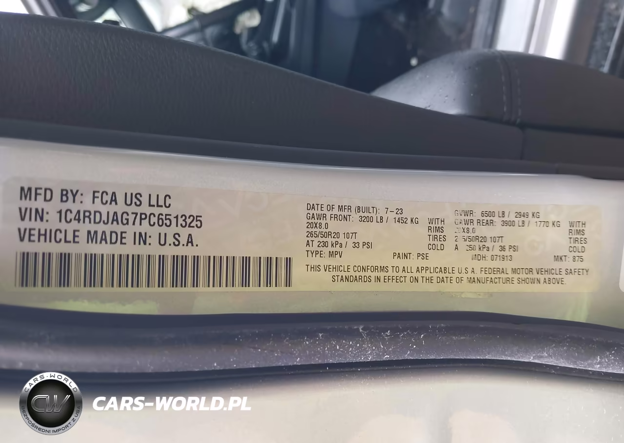 2023 Dodge Durango Sxt Plus Awd VIN:1C4RDJAG7PC651325 - 9