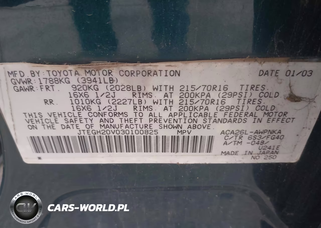 2003 Toyota Rav4 VIN:JTEGH20V030100825 - 9