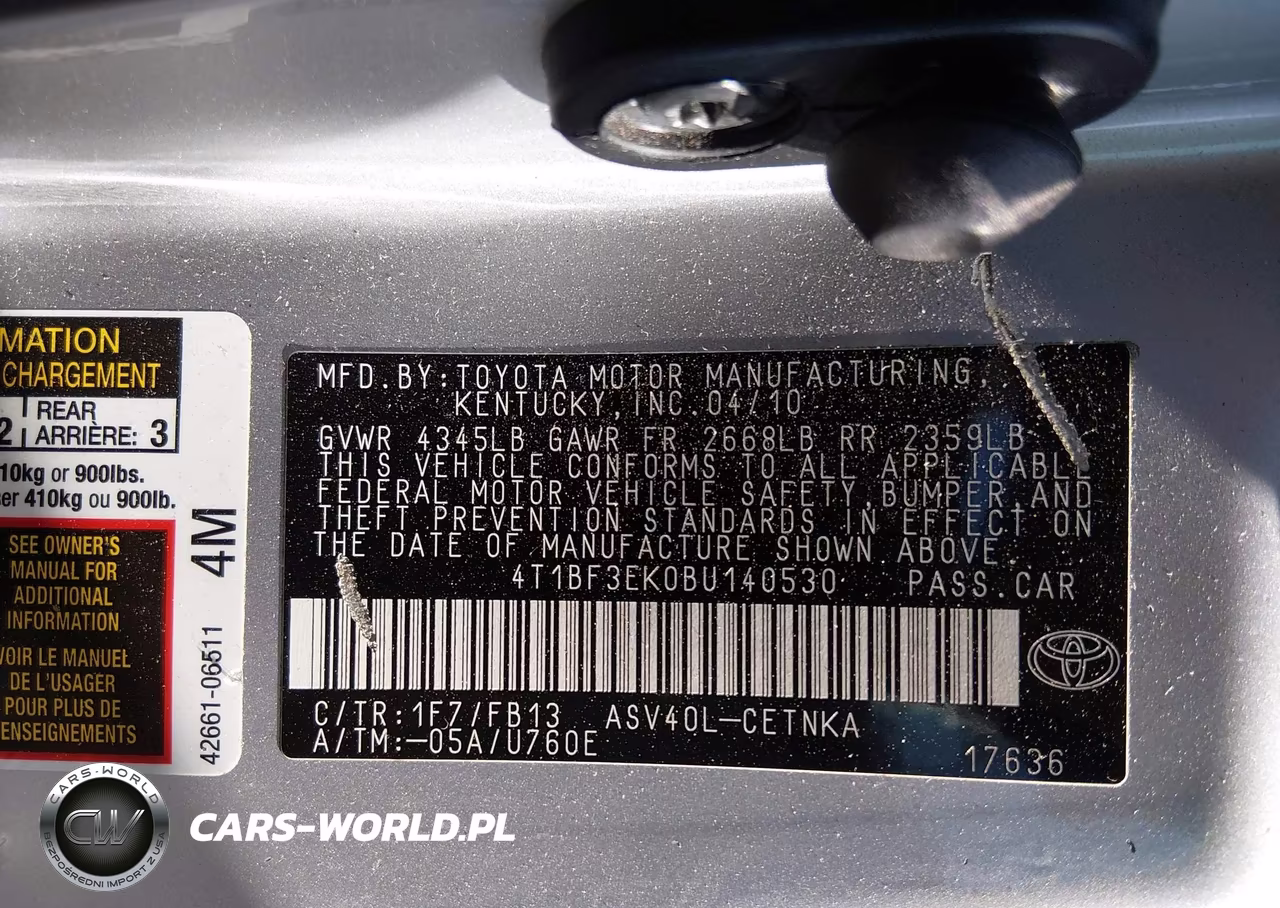 2011 Toyota Camry Le VIN:4T1BF3EK0BU140530 - 9