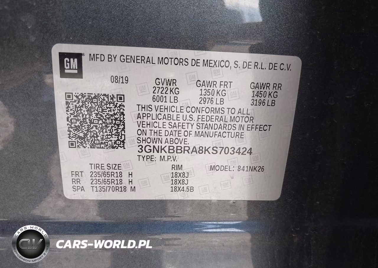 2019 Chevrolet Blazer VIN:3GNKBBRA8KS703424 - 9
