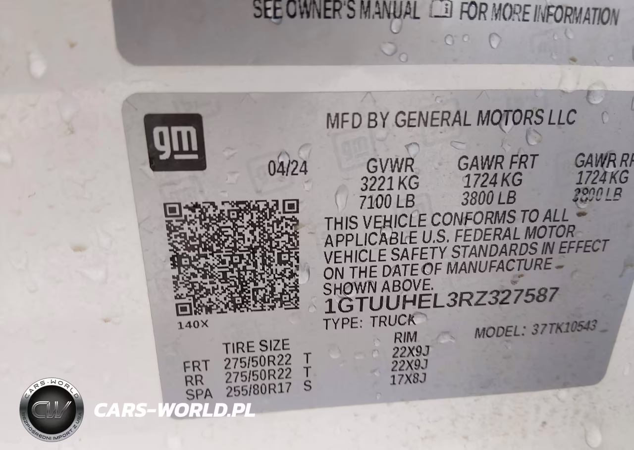 2024 GMC Sierra 1500 4Wd Short Box Denali Ultimate VIN:1GTUUHEL3RZ327587 - 9