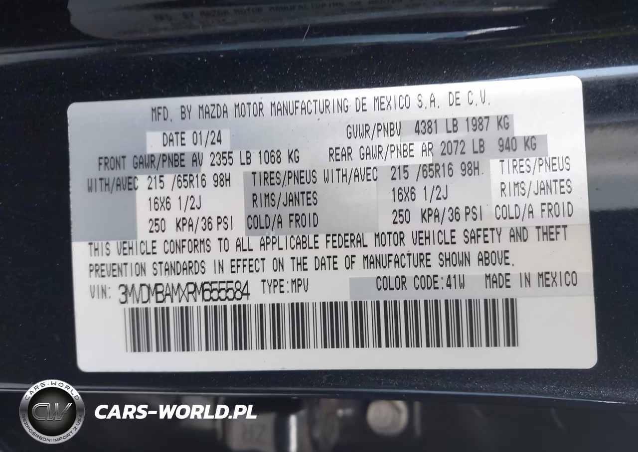 2024 Mazda Cx-30 2.5 S VIN:3MVDMBAMXRM655584 - 9