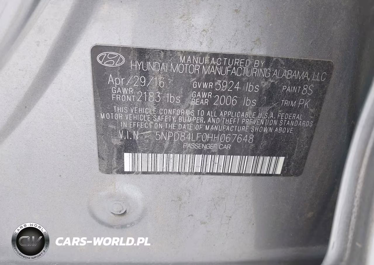 2017 Hyundai Elantra Se VIN:5NPD84LF0HH067648 - 9