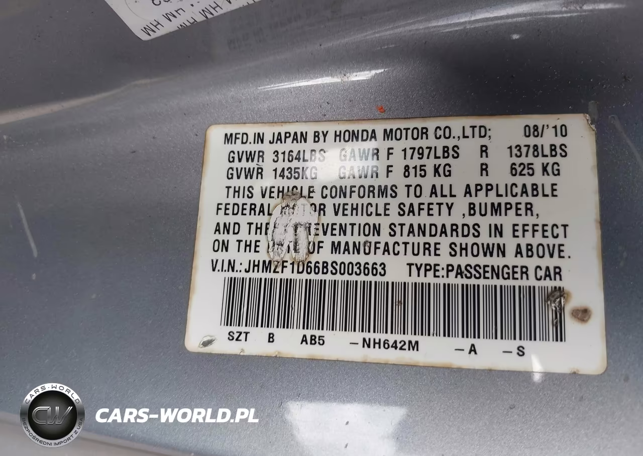 2011 Honda Cr-Z Ex VIN:JHMZF1D66BS003663 - 9