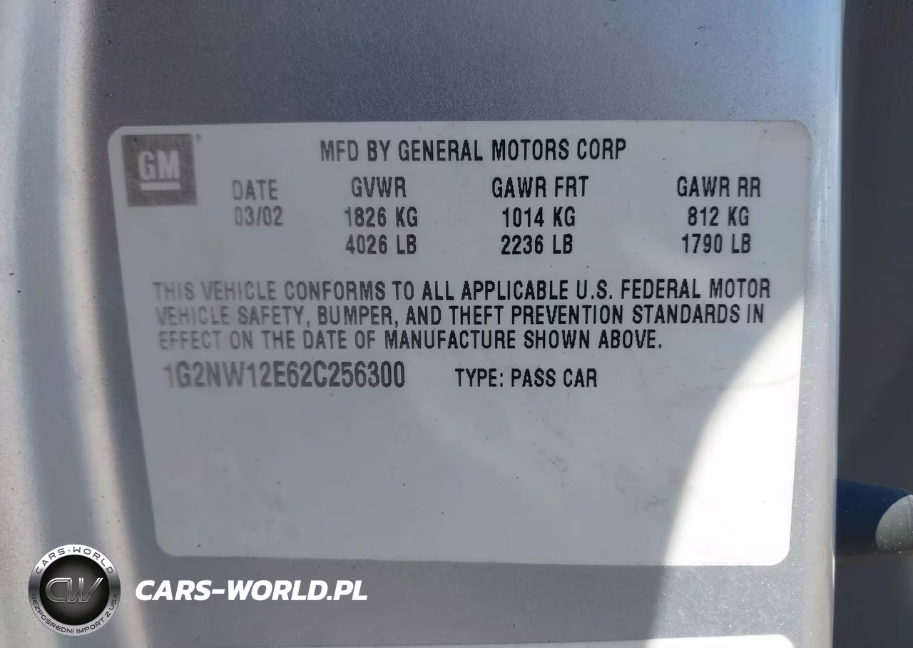 2002 Pontiac Grand Am Gt VIN:1G2NW12E62C256300 - 9