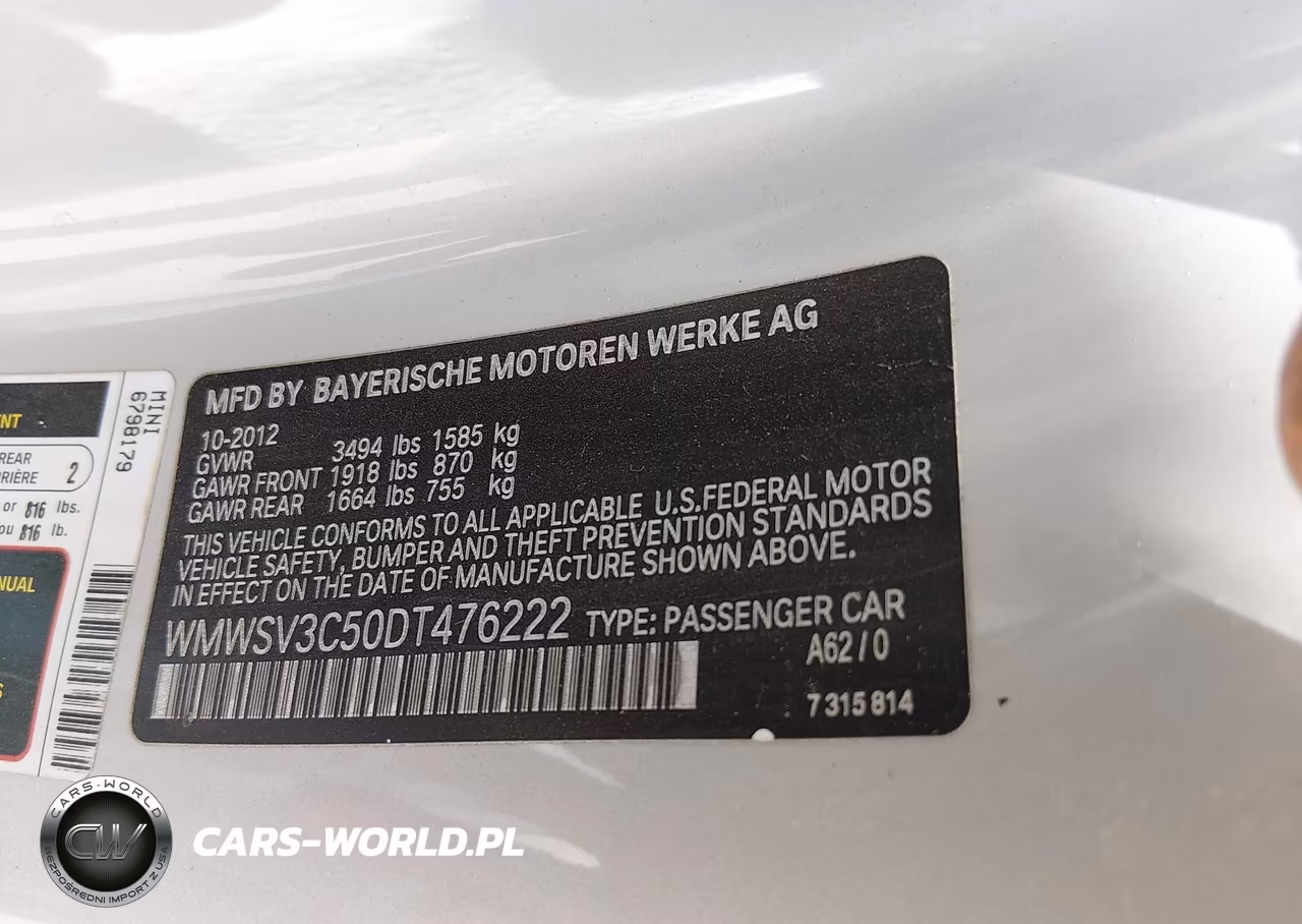 2013 Mini Hardtop Cooper S VIN:WMWSV3C50DT476222 - 9