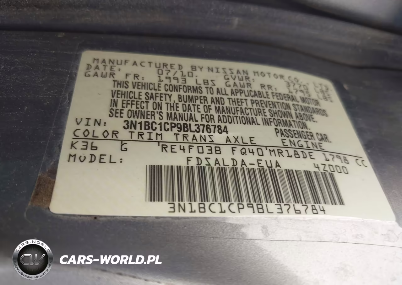 2011 Nissan Versa 1.8S VIN:3N1BC1CP9BL376784 - 9