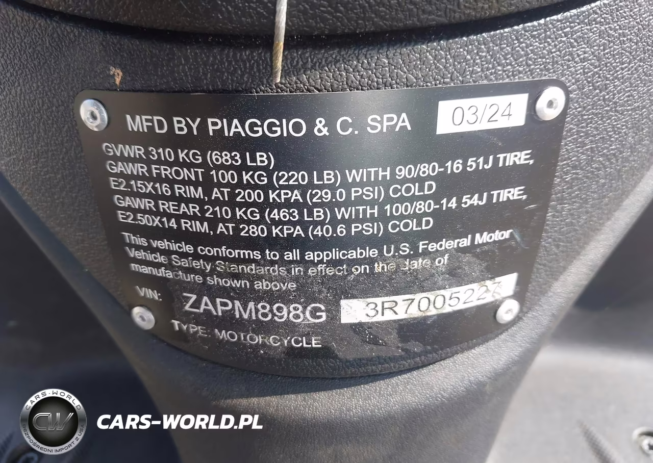 2024 Piaggio Liberty 150-150 S VIN:ZAPM898G3R7005227 - 10