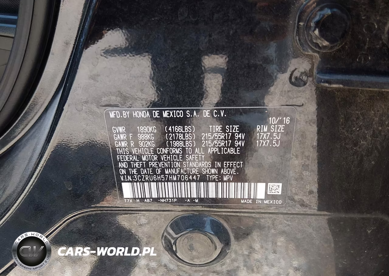 2017 Honda Hr-V Ex VIN:3CZRU6H57HM706447 - 9