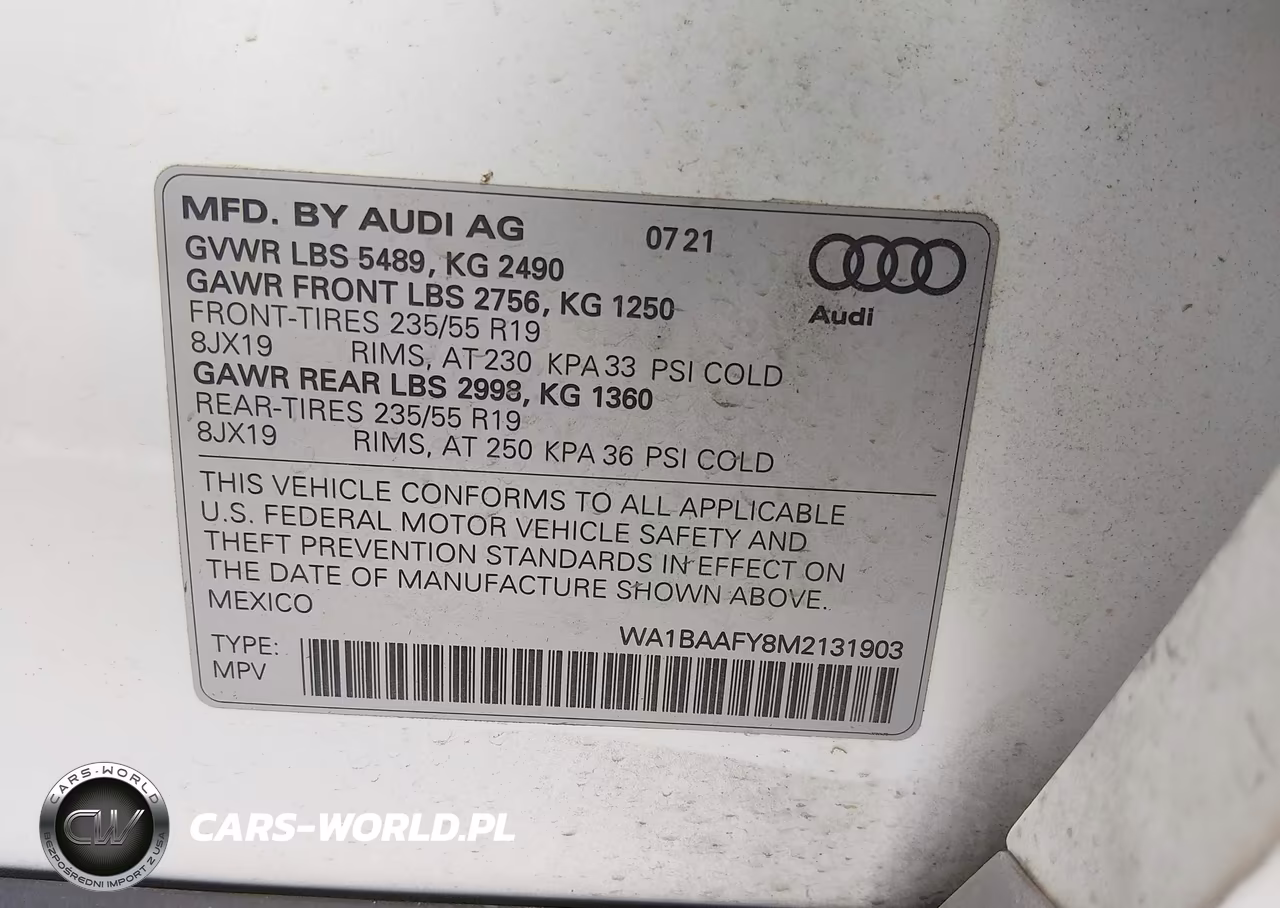 2021 Audi Q5 Premium Plus 45 Tfsi Quattro S Tronic VIN:WA1BAAFY8M2131903 - 9