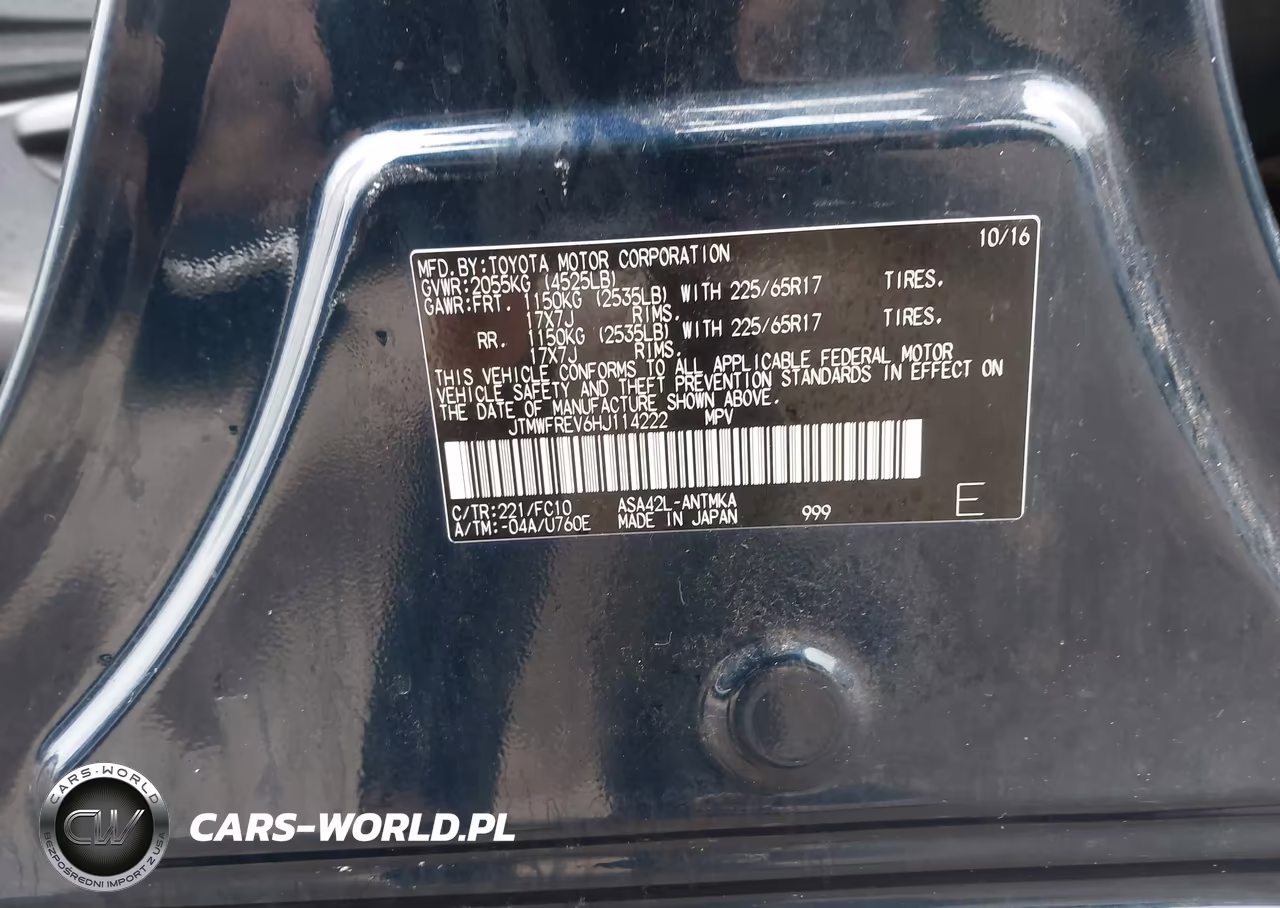 2017 Toyota Rav4 Xle VIN:JTMWFREV6HJ114222 - 9