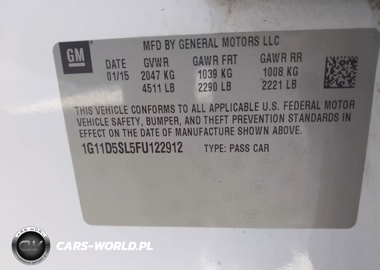 2015 Chevrolet Malibu 2Lt VIN:1G11D5SL5FU122912 - 9