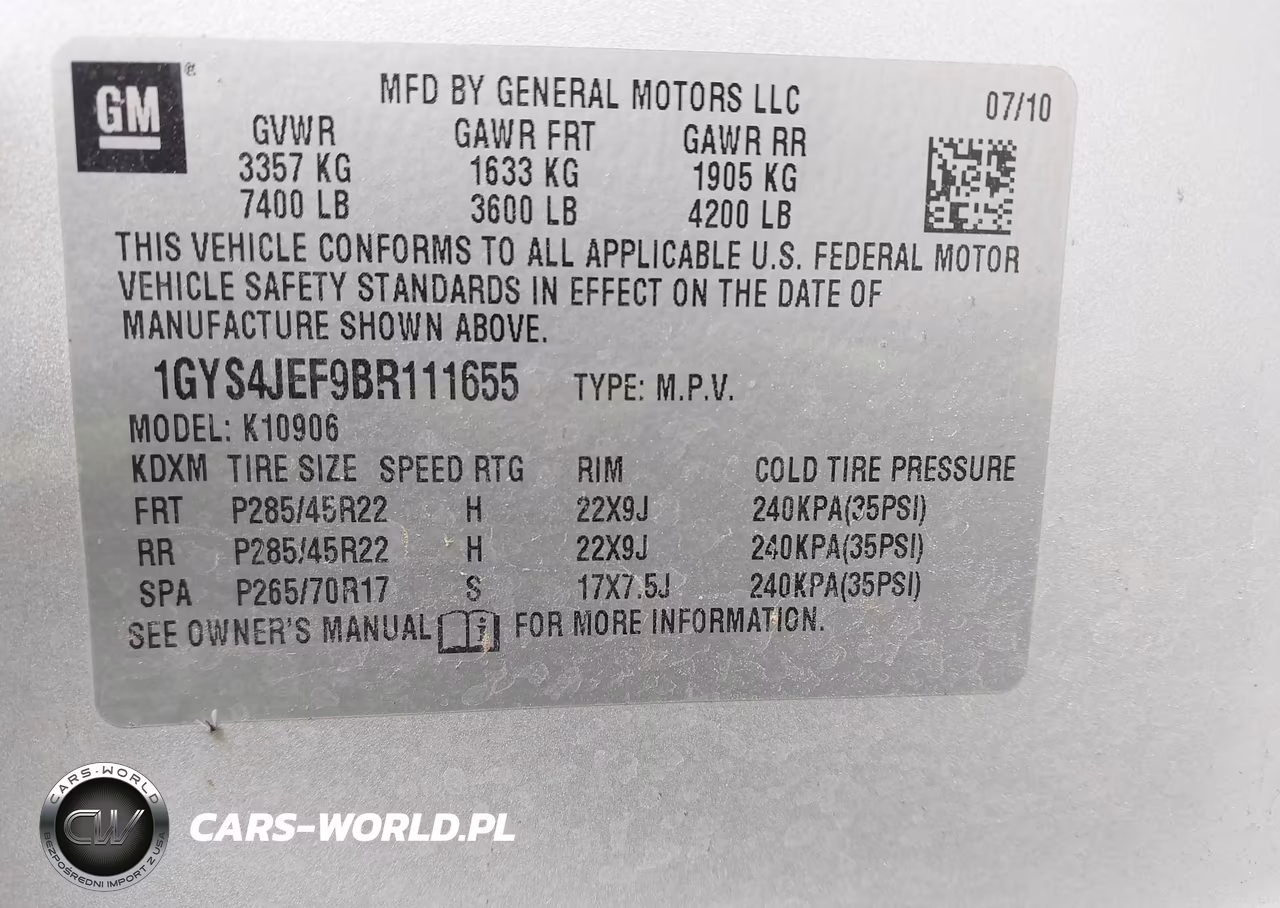 2011 Cadillac Escalade Esv Premium VIN:1GYS4JEF9BR111655 - 9