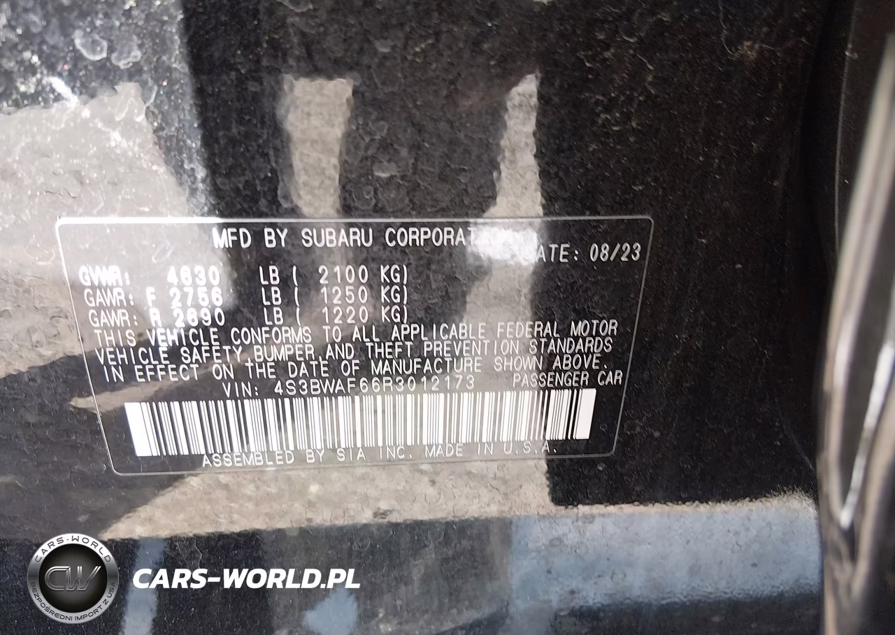 2024 Subaru Legacy Premium VIN:4S3BWAF66R3012173 - 9