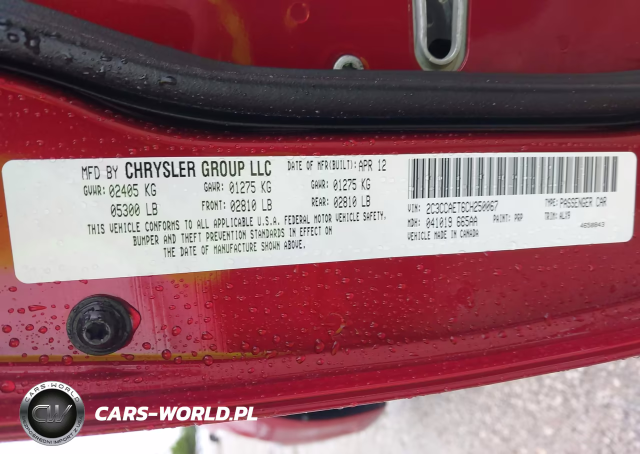 2012 Chrysler 300C VIN:2C3CCAET6CH250067 - 9