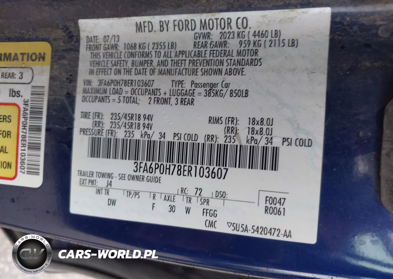 2014 Ford Fusion Se VIN:3FA6P0H78ER103607 - 9