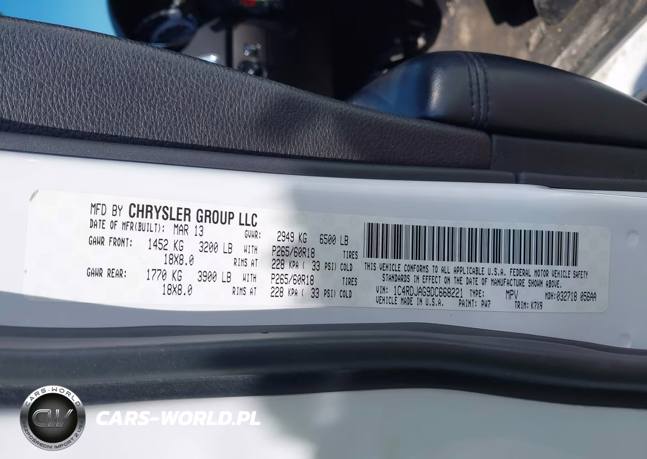 2013 Dodge Durango Sxt VIN:1C4RDJAG9DC668221 - 9
