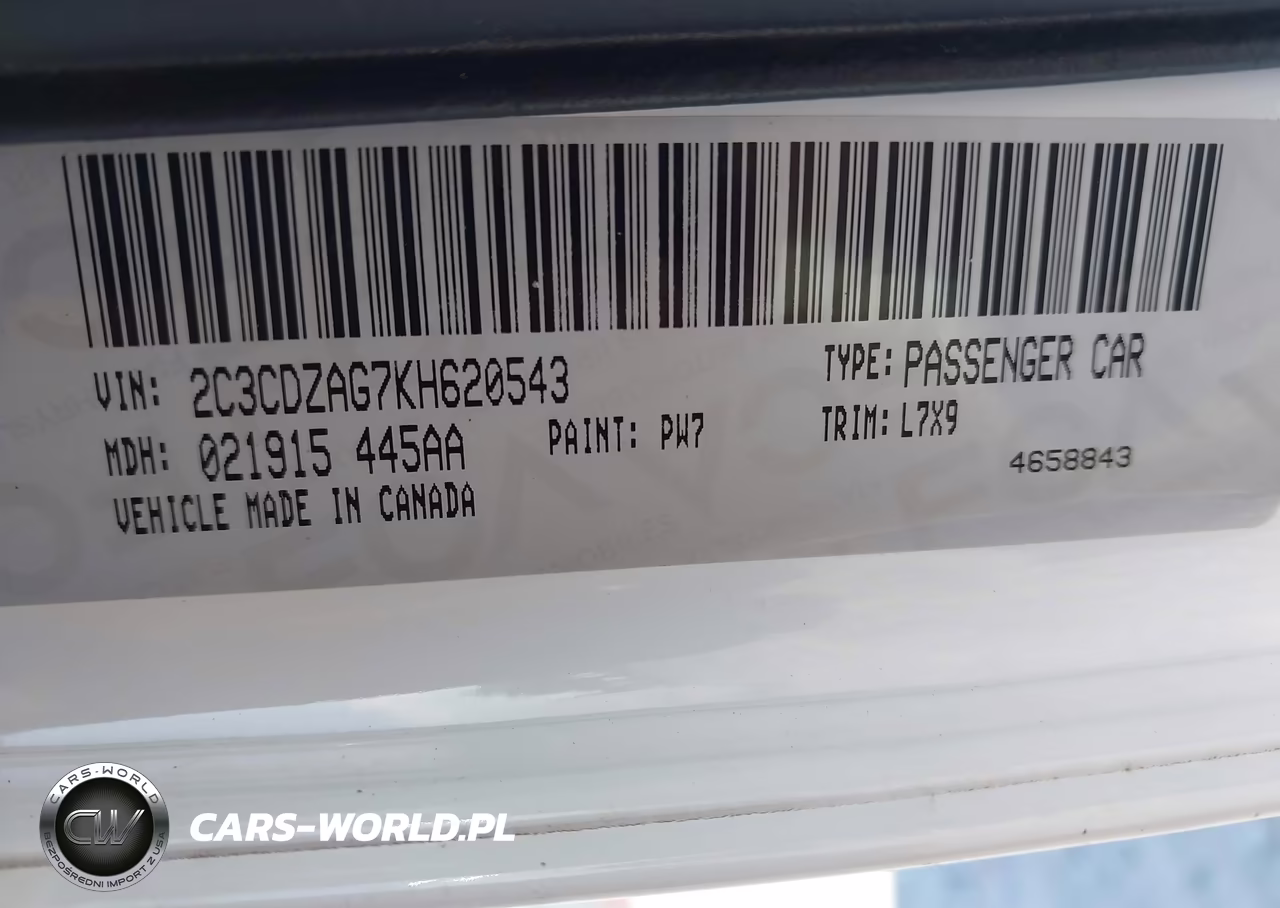 2019 Dodge Challenger Sxt VIN:2C3CDZAG7KH620543 - 9