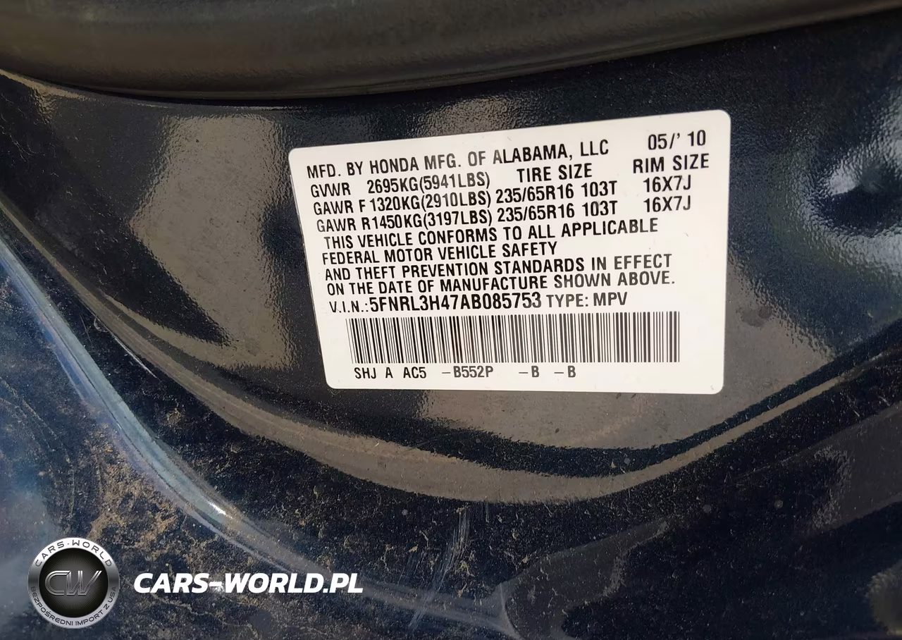 2010 Honda Odyssey Ex VIN:5FNRL3H47AB085753 - 9