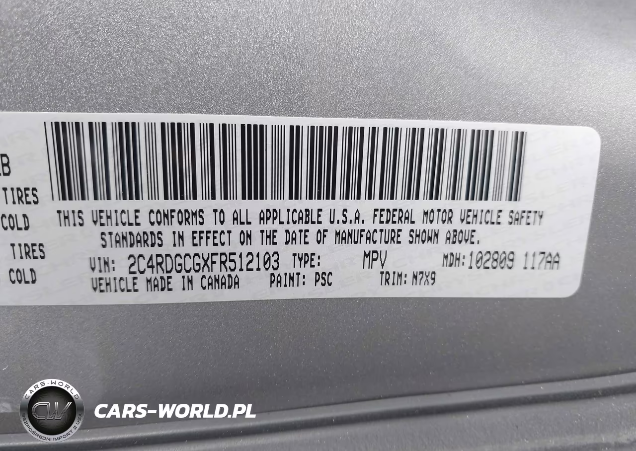 2015 Dodge Grand Caravan Sxt VIN:2C4RDGCGXFR512103 - 9