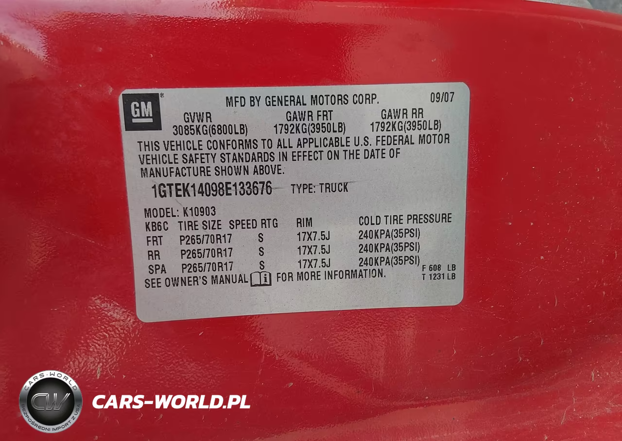 2008 GMC Sierra 1500 Work Truck VIN:1GTEK14098E133676 - 9