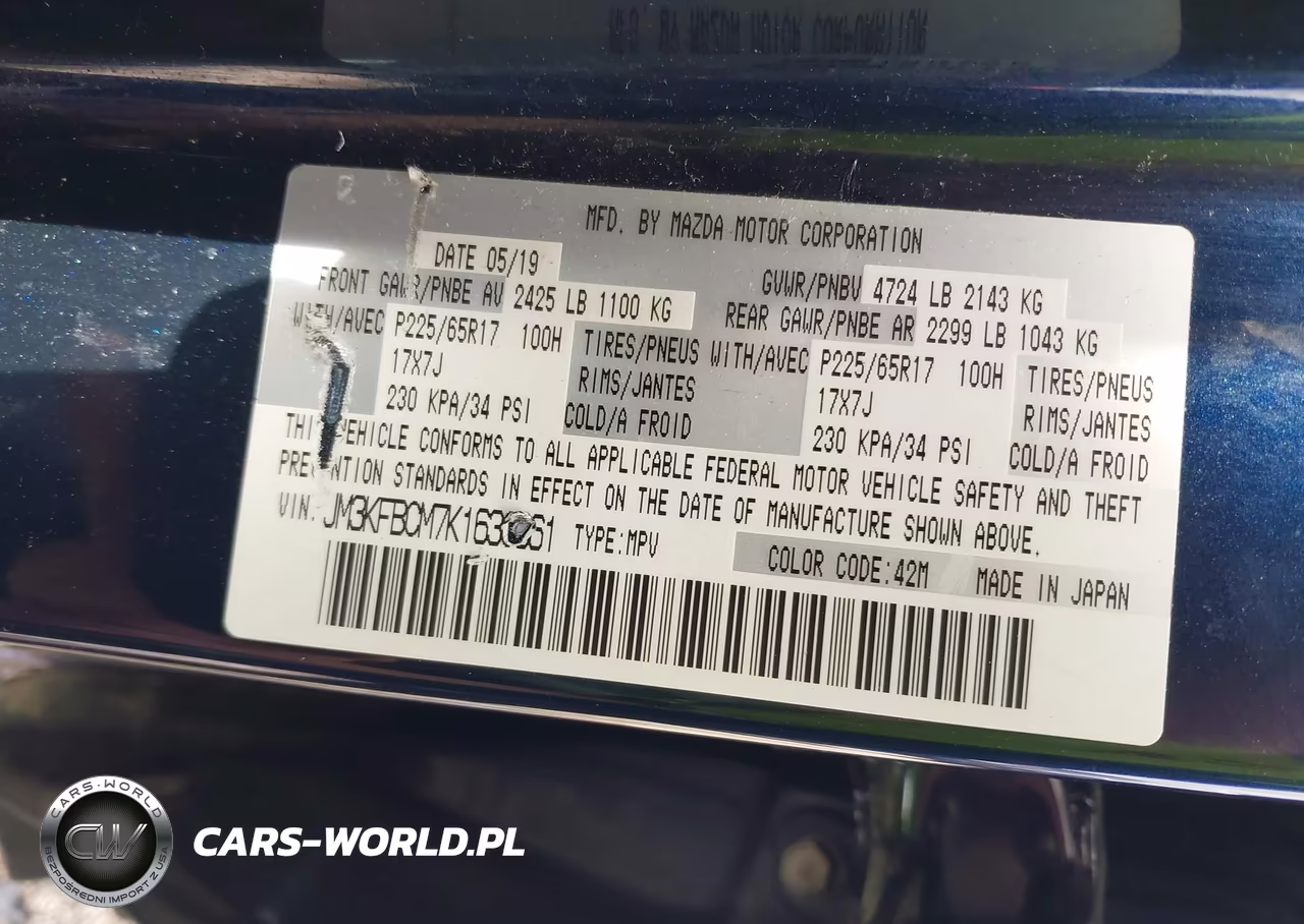 2019 Mazda Cx-5 Touring VIN:JM3KFBCM7K1630961 - 9