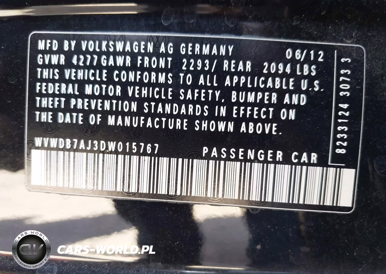 2013 Volkswagen Golf 2.5L 4-Door VIN:WVWDB7AJ3DW015767 - 9