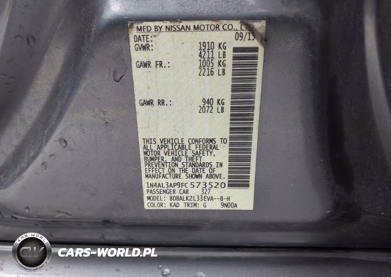 2015 Nissan Altima 2.5 Sv VIN:1N4AL3AP9FC573520 - 9